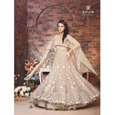 18003 BEIGE ZOYA STYLE EMERALD WEDDING ANARKALI SUIT